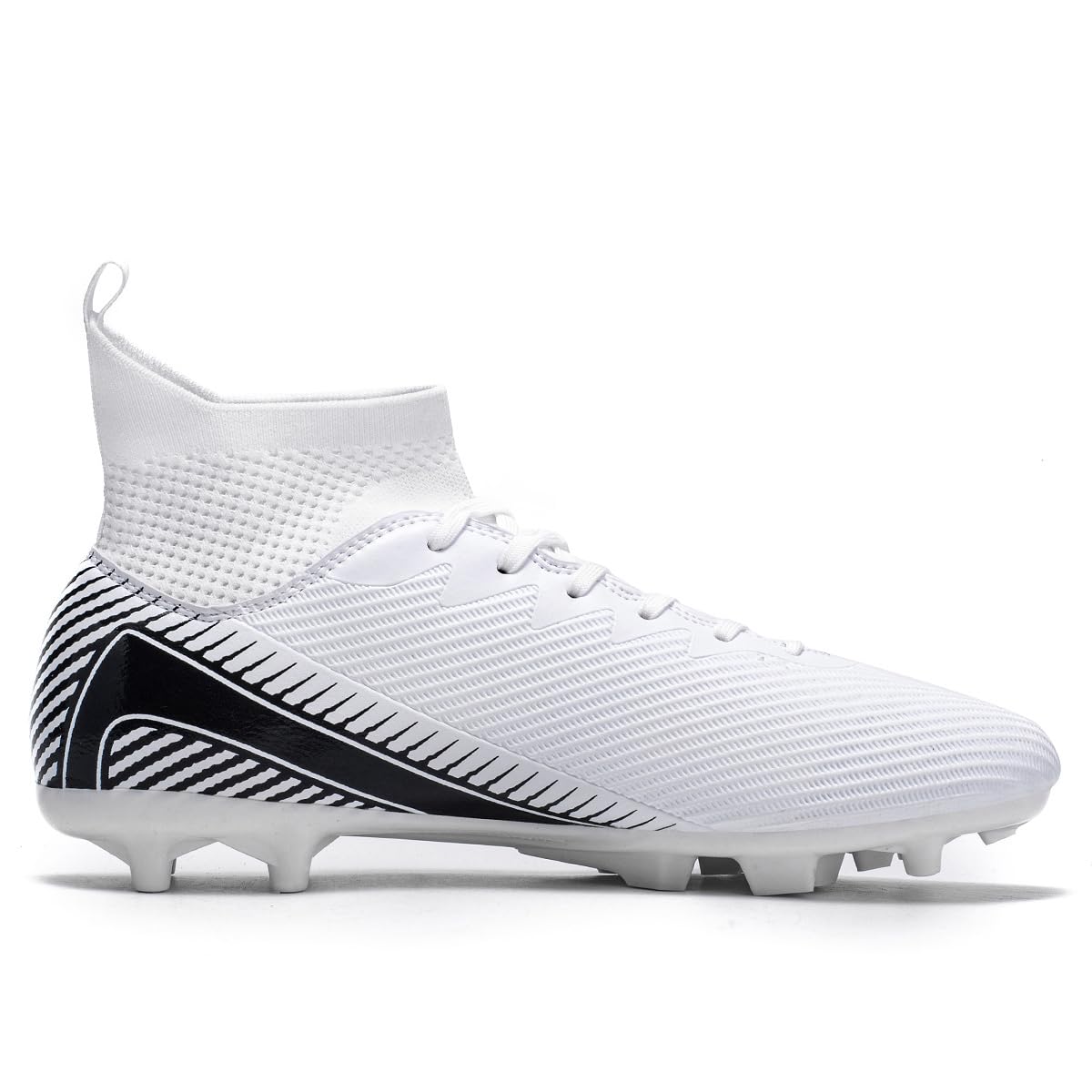 Stylowe buty do piłki nożnej Wysoka cholewka elastyczna tkanina sznurowadła FG TF Trening Party Trawnik Pole Unisex Rozmiary 38-45