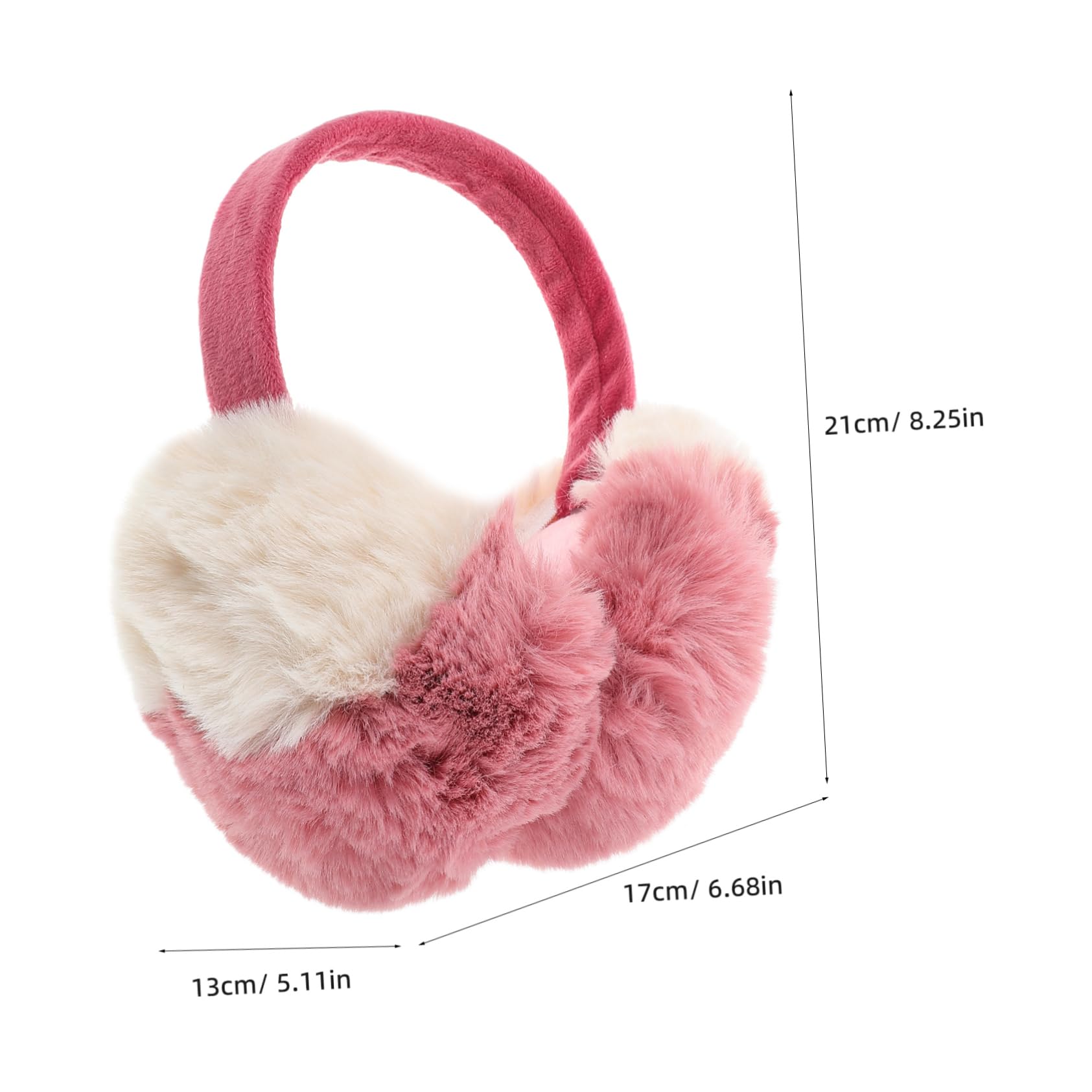 TOVINANNA Winter Ear Muffs for Women Faux Fur Ear Warmers Watermelon Red Cozy Flexible Fit for Outdoor Use Soft Durable Material for Maximum Warmth