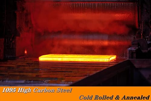 Miniatura 3 de Stock plano de acero 1095 para la fabricación de cuchillos, acero recocido de alto carbono, barras de acero planas, 12 x 1.5 x 0.12 pulgadas,
