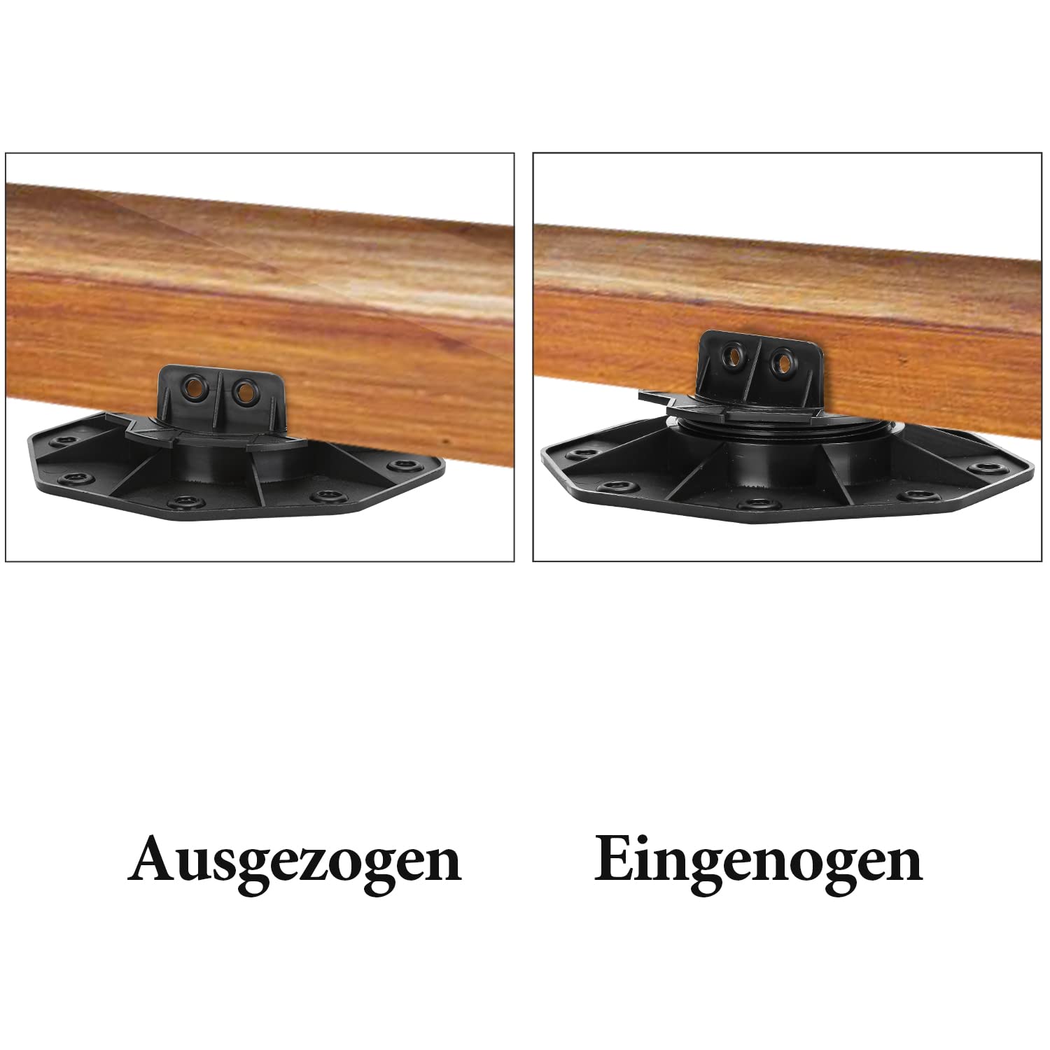 Soporte de altura regulable, 50 unidades, 18 – 30 mm, soporte para placas de terraza, madera, WPC y piedra