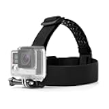 ASOCEA Action Camera Head Mount Strap Adjustable Wearing Headband Compatible with Gopro Hero 13/12/11/10/9/8/7/6/5,AKASO EK7000/Brave 4 /Brave 7/V50X Native/ODDV and so on Elastic Flexible Head Belt