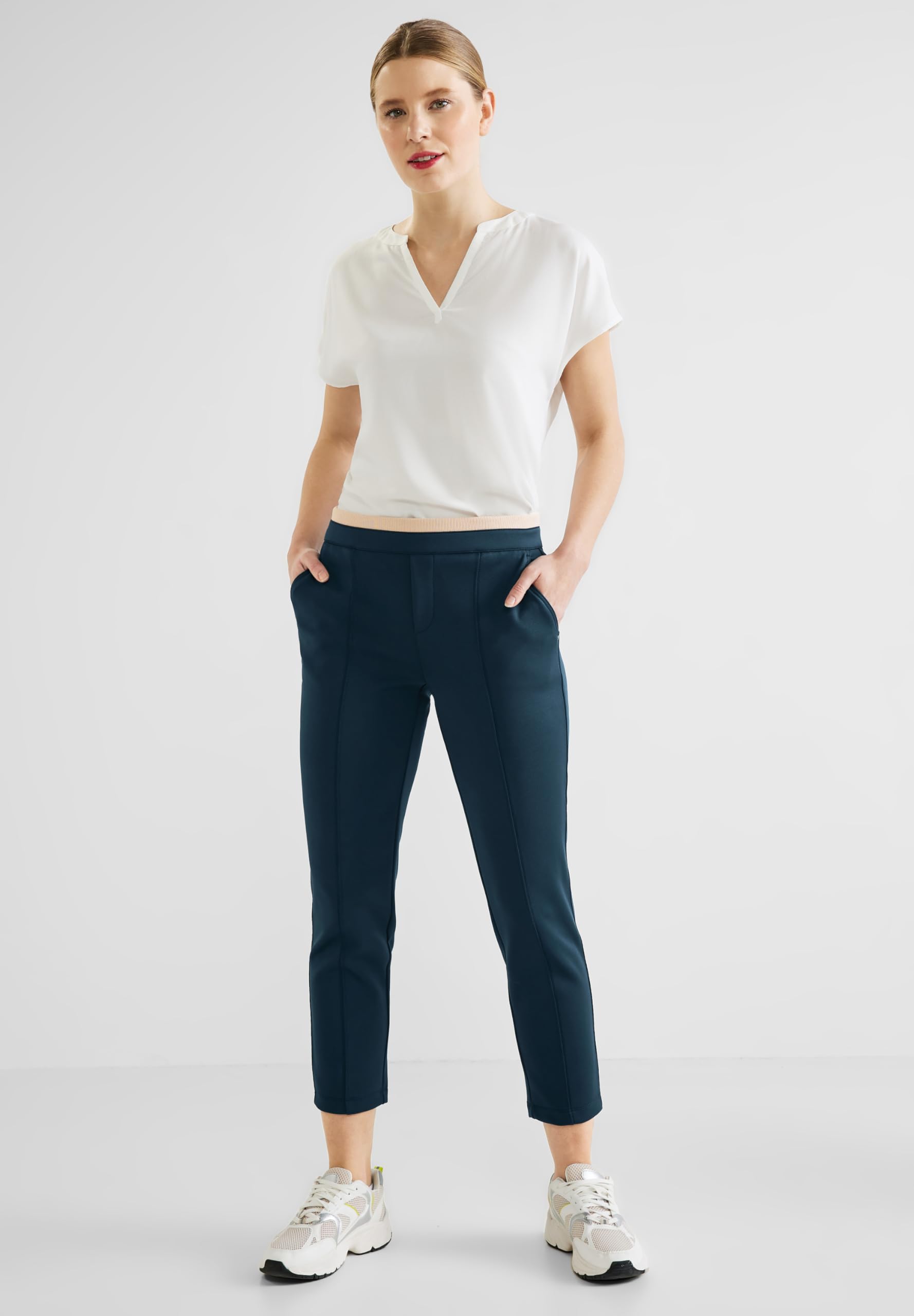 Street One Damen Loose Fit Hose mit Stretch