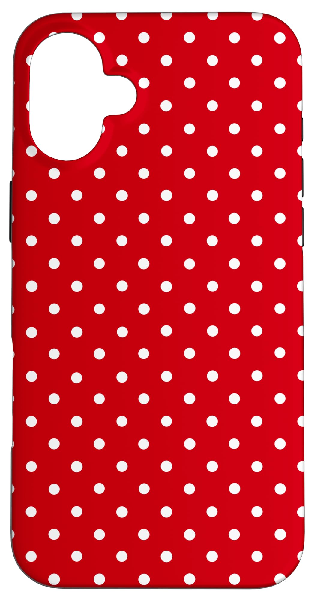 Polka Dot Pattern Red And White, Women Girls Polka Dots Case for iPhone 16 Plus