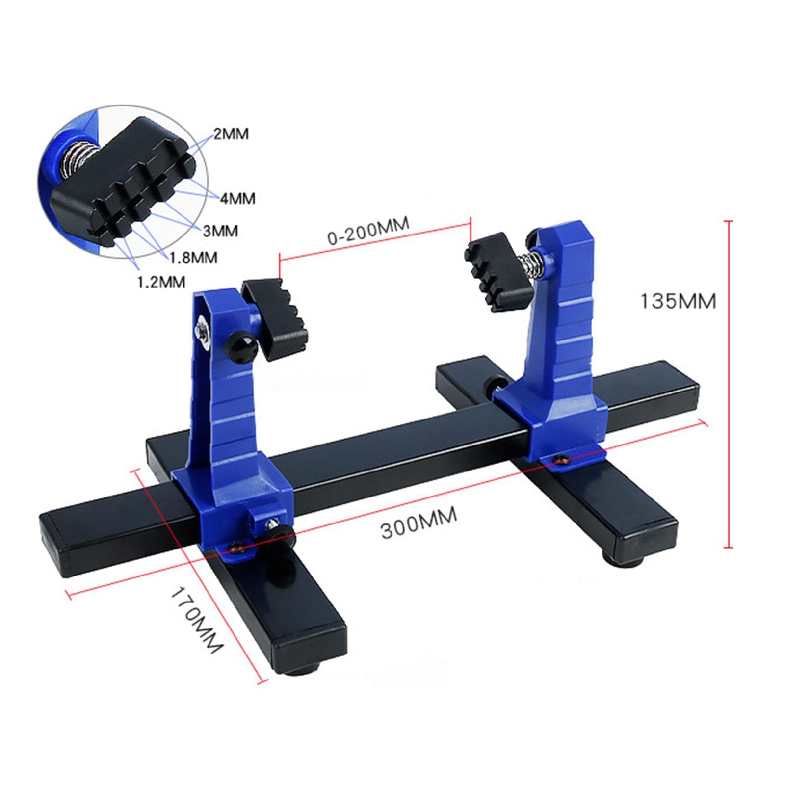 Oshhni Soporte de placa de circuito con clip de fijación ajustable, soporte flexible para soldadura de PCB, de PCB de 0 a 200 mm con rotación de