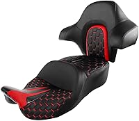 Vista 35 de C.C. RIDER Rider Respaldo Sissy Bar - Respaldo de Cuero Cómodo para el Conductor para Harley Davidson Touring y Tri Glide modelos 09-22