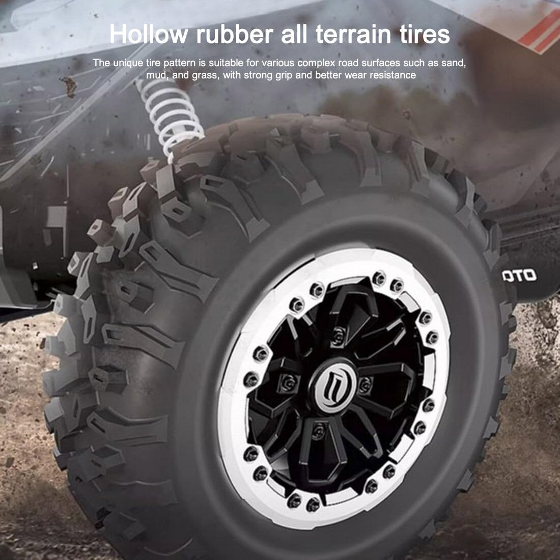1:12 Skala All-terrain Rc Monster Truck, 20 Km H Szybkie Czterokołowe Napęd Terenowy, Przednie I Tylne światła Led, Samochód Rc Dla Dorosłych (Orange)