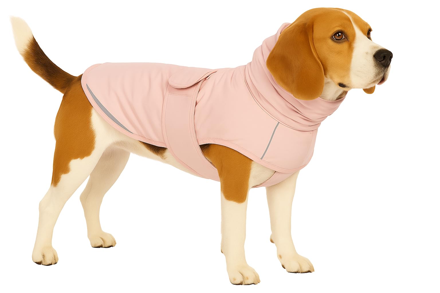 Manteau chien hiver déperlant Flamingo Cujo rose protège votre animal du froid grâce aux bandes réfléchissantes
