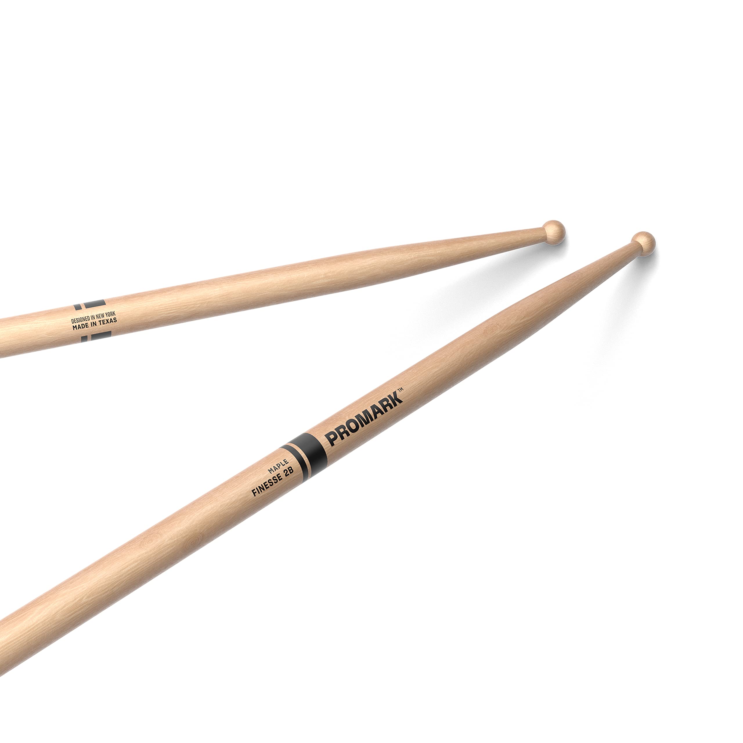 ProMark Finesse 2B Maple Drumstick, Small Round Wood Tip