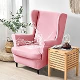Ensemble Comprend: 1 housse de chaise + 1 Housse de coussin. Il est plus facile à installer et à enlever et peut accueillir la plupart des tailles de chaises d'oreille. Pour vous permettre d'acheter la bonne couverture de chaise d'oreille, mesurez votre chaise d'oreille à l'avance avant d'acheter.