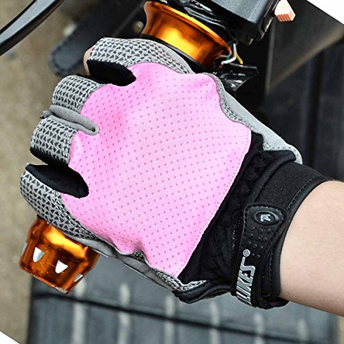Kamo Ultralight Anti-Slip Breathable Gloves for Gymnastics,Kayaking,Paddling,Sailing,Weight Lifting,Training,Fitness,Bodybuilding and Outdoor Anti-Slip Cycling Gloves Men & Women(Pink,L)