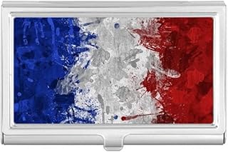 France Flag Country City Culture Business Card Holder Case Pocket Box Wallet