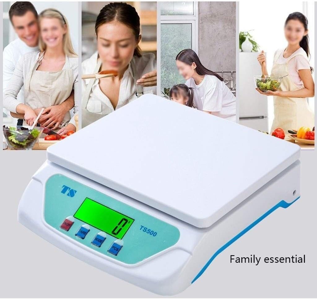Do kuchni i biżuterii Elektroniczna waga kuchenna Cyfrowe wagi kuchenne do ważenia żywności Podświetlany wyświetlacz Platforma Wagi elektroniczne Biały (15 kg*0,5
