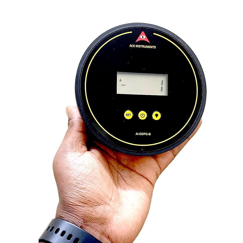 Misuratore di pressione differenziale a batteria (intervallo: da -250 a 250 Pascal) per camere bianche, HVAC, flusso d'aria laminare | Modello: AI-DDPG-B