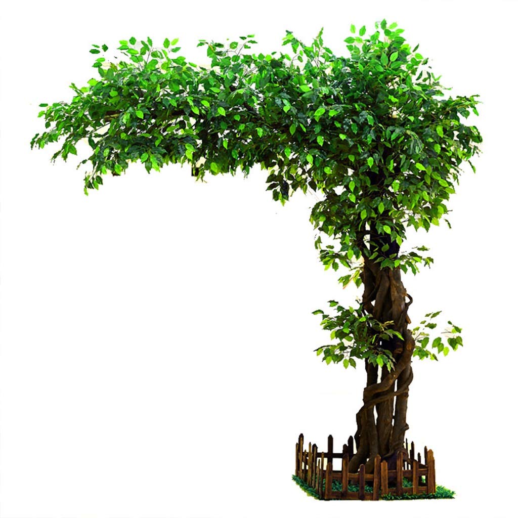 PIAOLING Supernatural Simulation Plant Artificial Tree Big Banyan Tree Large Plant Interior Decoration Tree Living Room Green Plant Simulation Modeling Fake Tree Home Outdoor Decoration