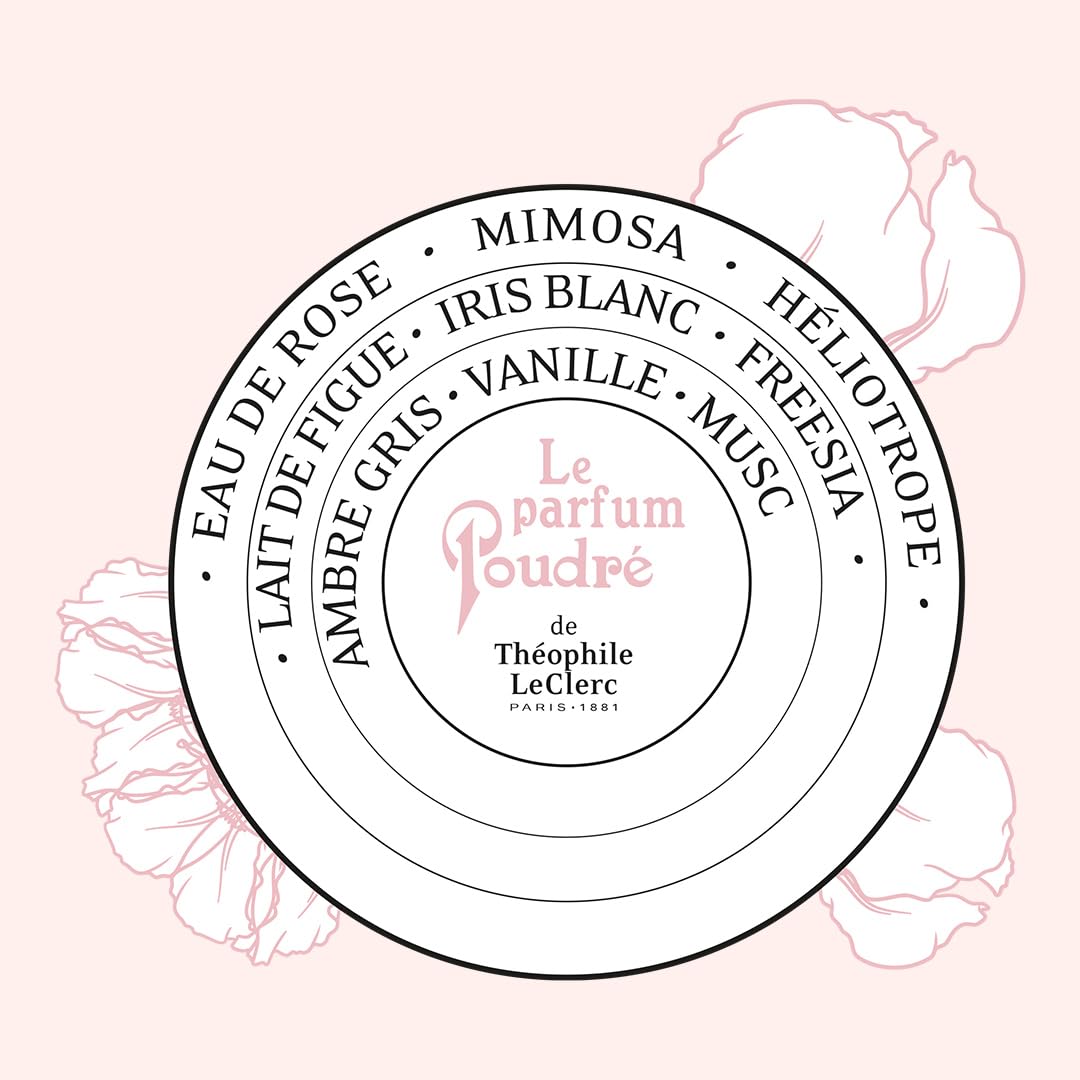 T. LeClerc – Le Parfum Poudré Frangipanier – Fleur de Frangipanier, Neroli e Vaniglia – Eau de Parfum Donna – 50 ml – Lunga tenuta – Made in France à Grasse (Iris Blanc Powder)