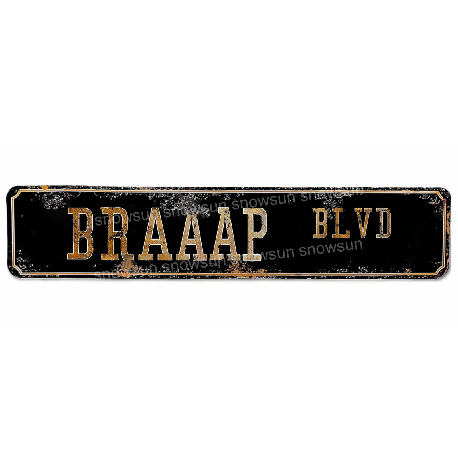 Braaap Blvd Vintage Metal Signs Retro Tin Sign For Home Bar Office Outdoor Garden Wall Decor 4x16 Inch