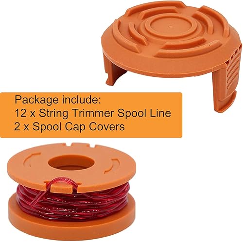 Miniatura 8 de KAKO Wa0004 Bobina de repuesto para cuerda Worx Weed Eater String, para Worx Trimmer Line Bobinas de 10 pies 0.065 pulgadas para Worx Wa0004 Bobina