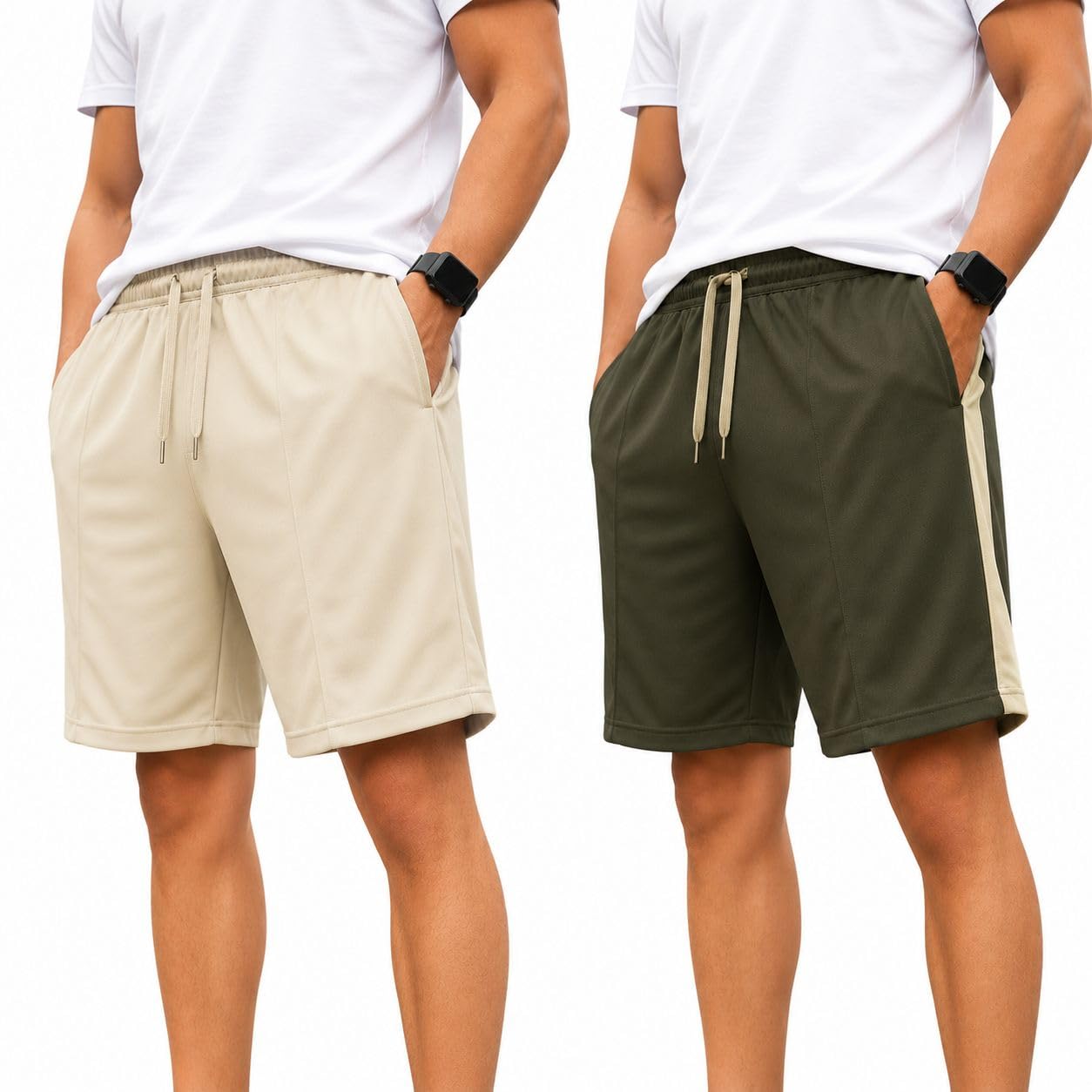 Mack Jonney Men’s Shorts Pack of 2 | Comfortable Casual, Sports & Lounge Shorts for Men | Regular Fit-MJ_.3-picture-36