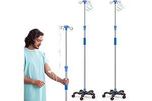 TrelaCo Rolling IV Pole 5 Legs Style