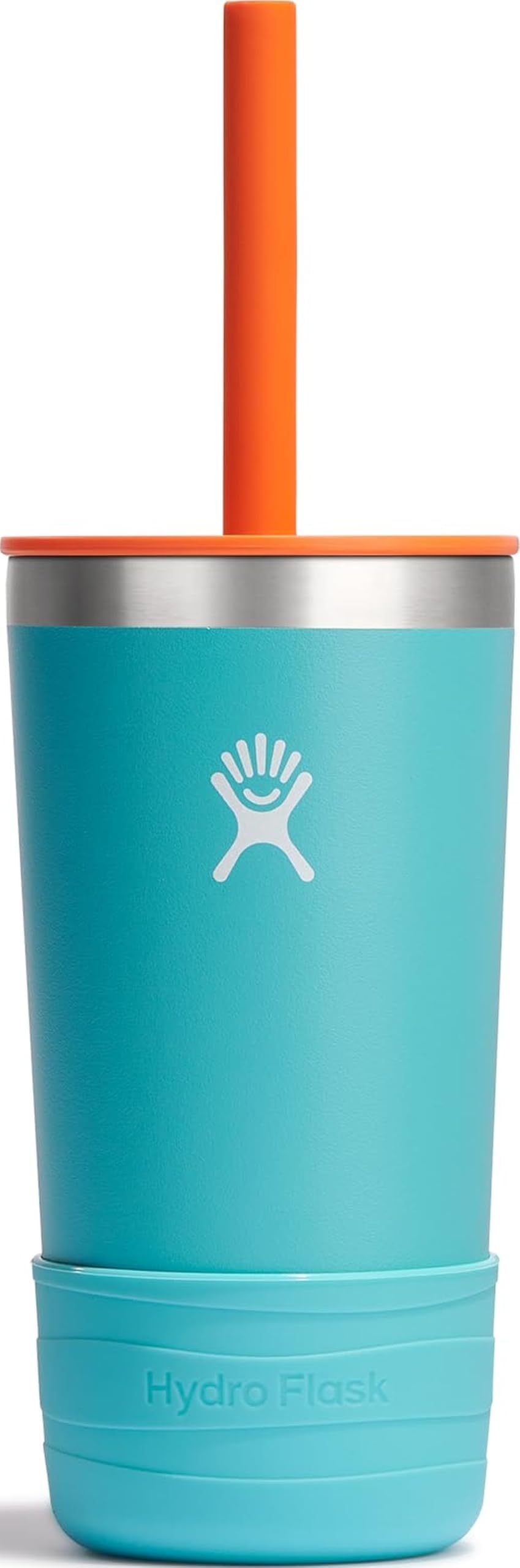 Hydro Flask Kids 12 Oz Tumbler with Lid and Straw for School - Insulated Stainless Steel in Seaspray Blue