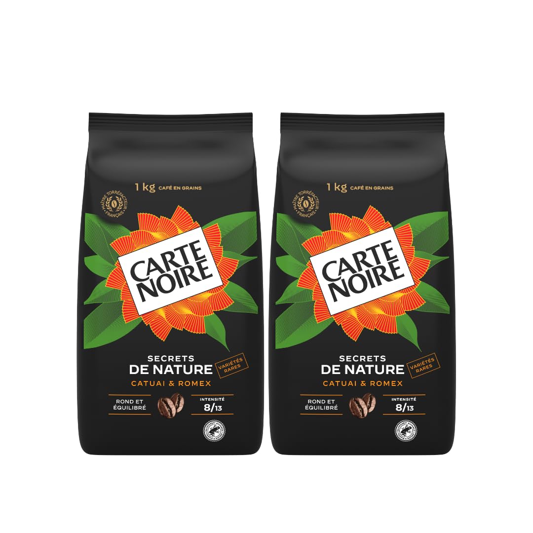 CARTE NOIRE - Café Grain Carte Noire Secrets de Nature - Catuai Romex - Certifié Rainforest Alliance - Paquet de 2 kg