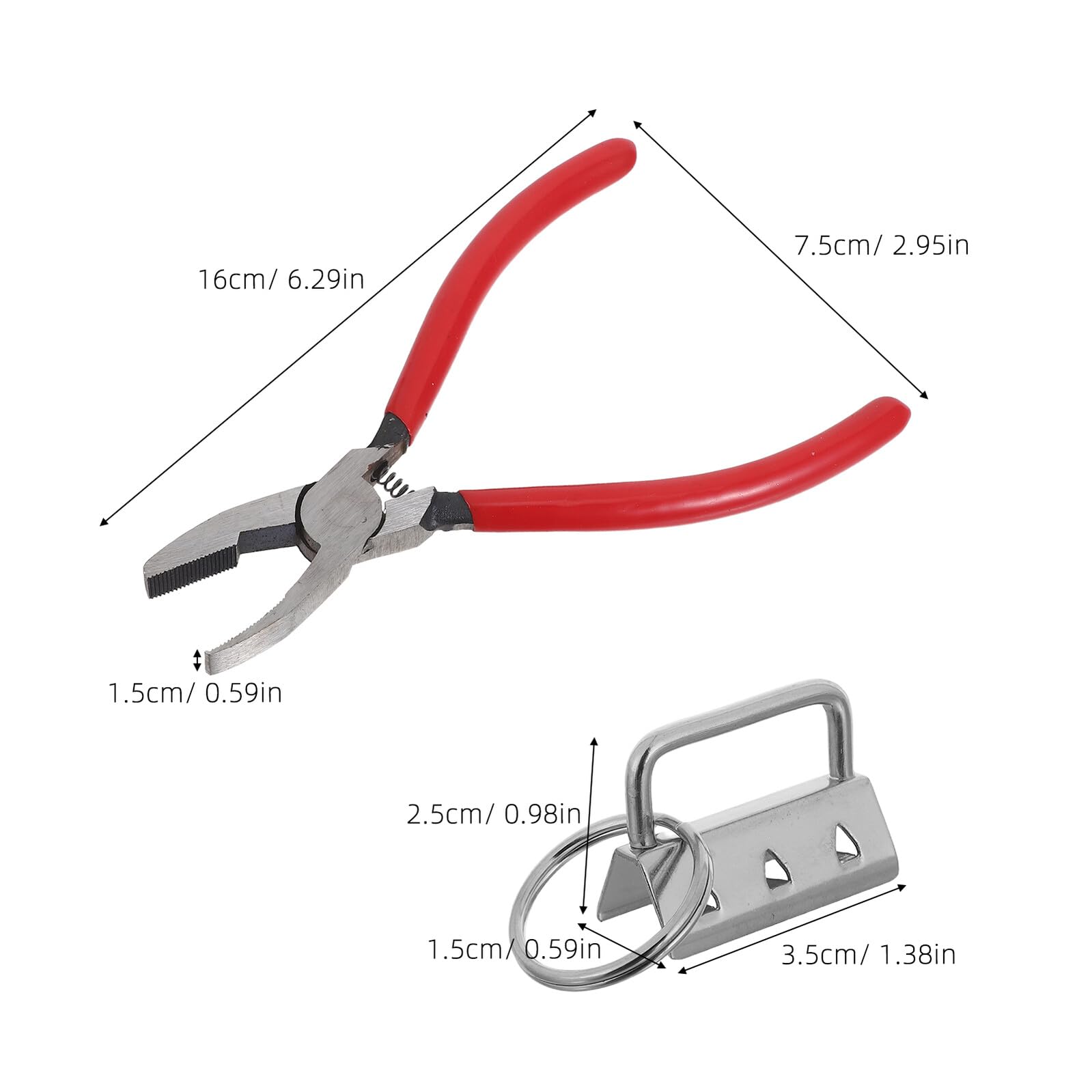 Didiseaon 50pezzi Portachiavi Argento Artigianale Anelli per Chiavi in Metallo Accessori per Lavorazione Fai da Te Strumenti per Kit di Creazione di Cordini e Borse