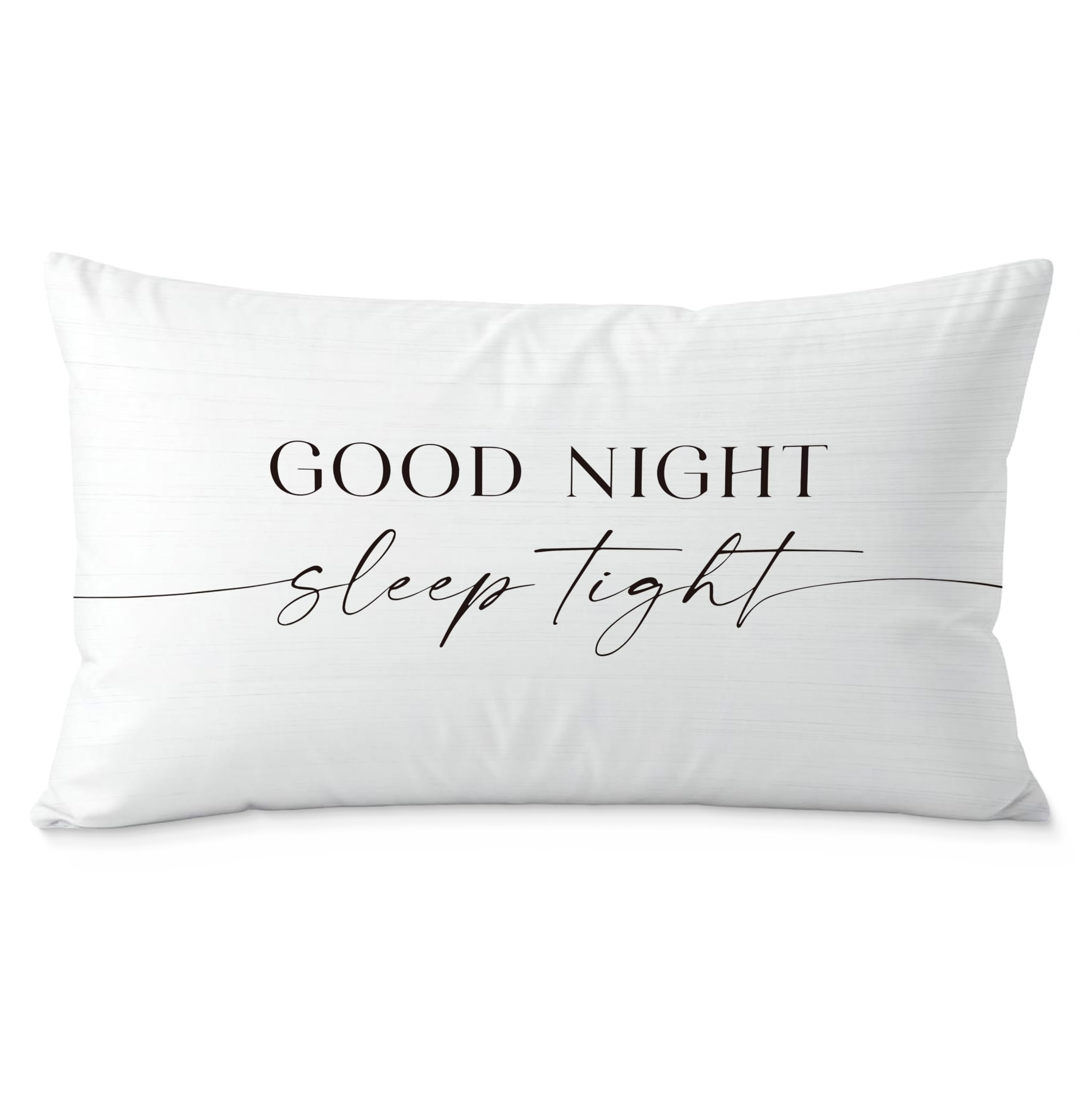 Fuasei Funny Good Night Sleep Tight Pillow Covers 20x12 Decorative Throw Lumbar Pillow Covers for Couch Bed Farmhouse