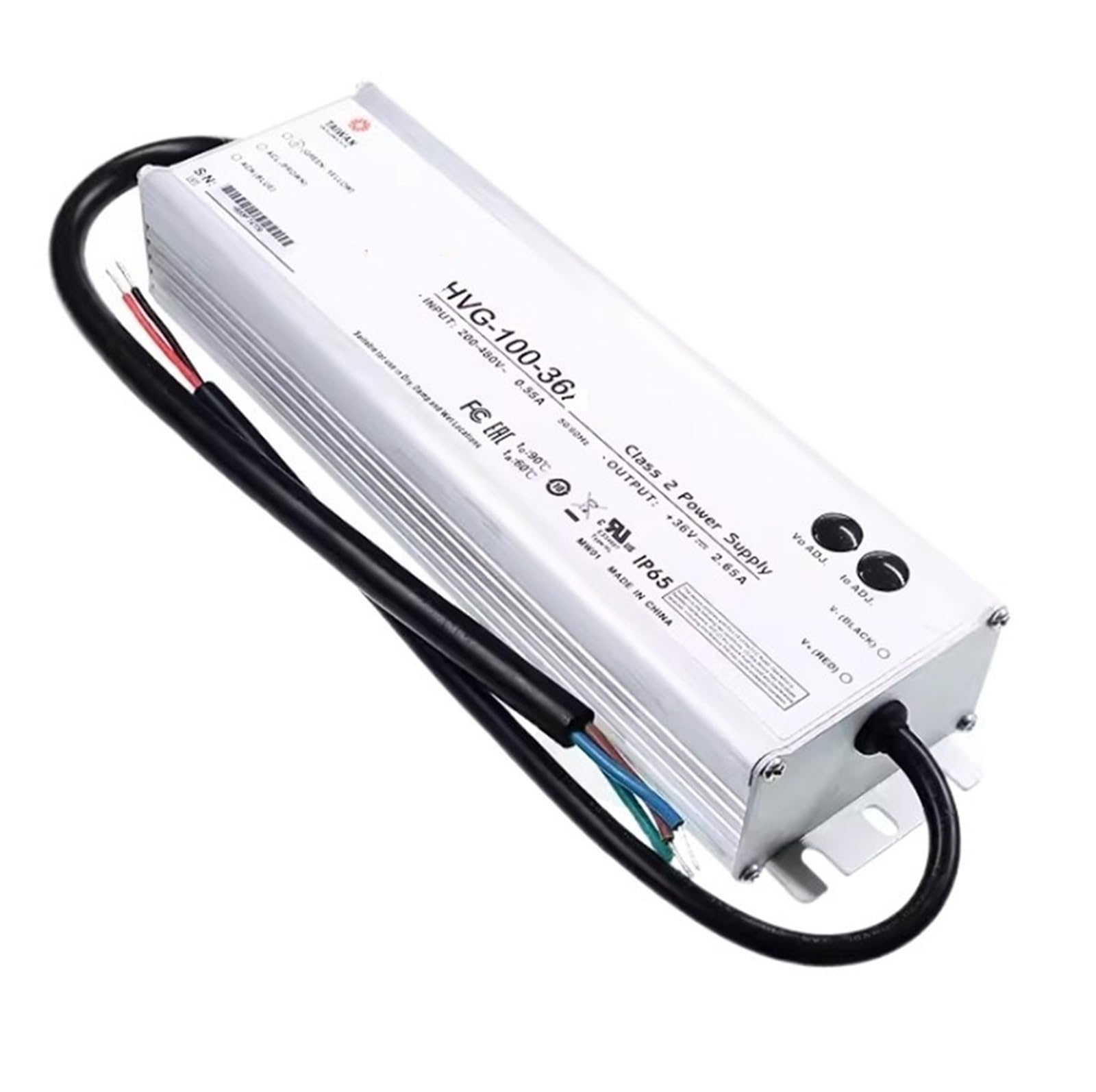 Alimentation étanche 100W HVG-100-24A anti scintillement pour éclairage de jardin