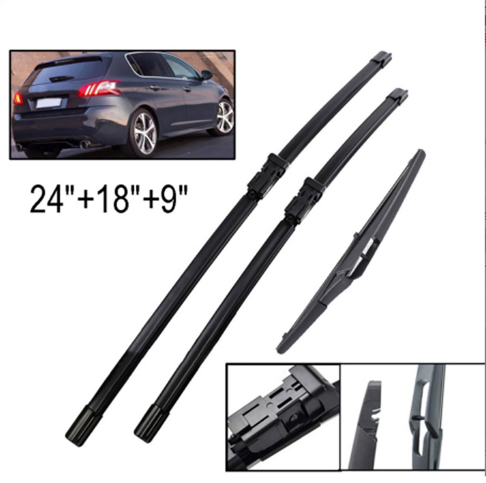 Dla Peugeot 308 T9 Hatchback 2014-2024, zestaw akcesoriów zewnętrznych do regulacji przedniej i tylnej szyby samochodu