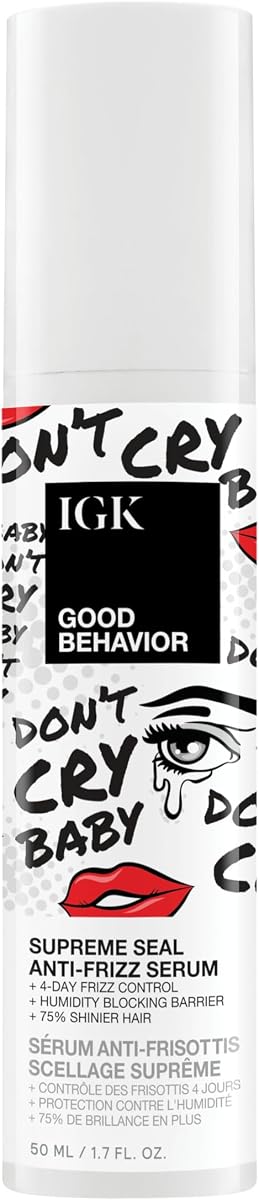 Good Behavior Anti-Frizz Smoothing Serum – Boosts Shine, Seals Out Humidity, UV & Heat Protection, For Dry Frizz-Prone Hair, 1.3 oz