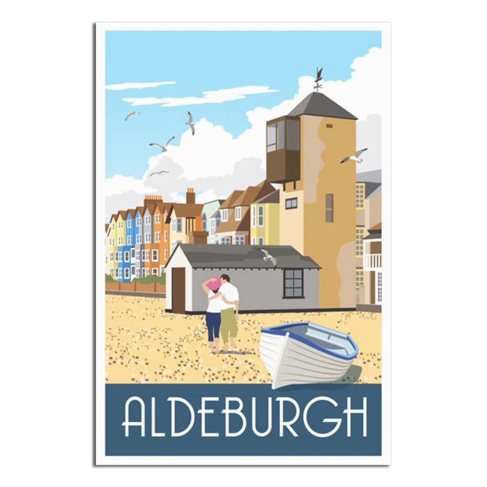 Uejd Unframe-Style Aldeburgh Suffolk England Vintage Travel Poster Decorative Posters Modern Bedroom Canvas Art Poster Picture Painting Posters Wall Decor Art Gift