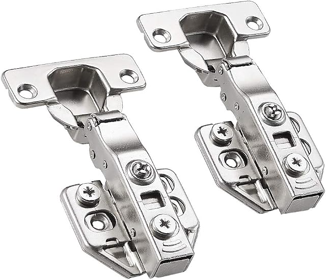 SHUHANG Kitchen Cabinet Hinges Soft Close 35mm, Full Overlay with Installation Screws Cabinet Door Hinges, 1 Pair(2 Pcs)