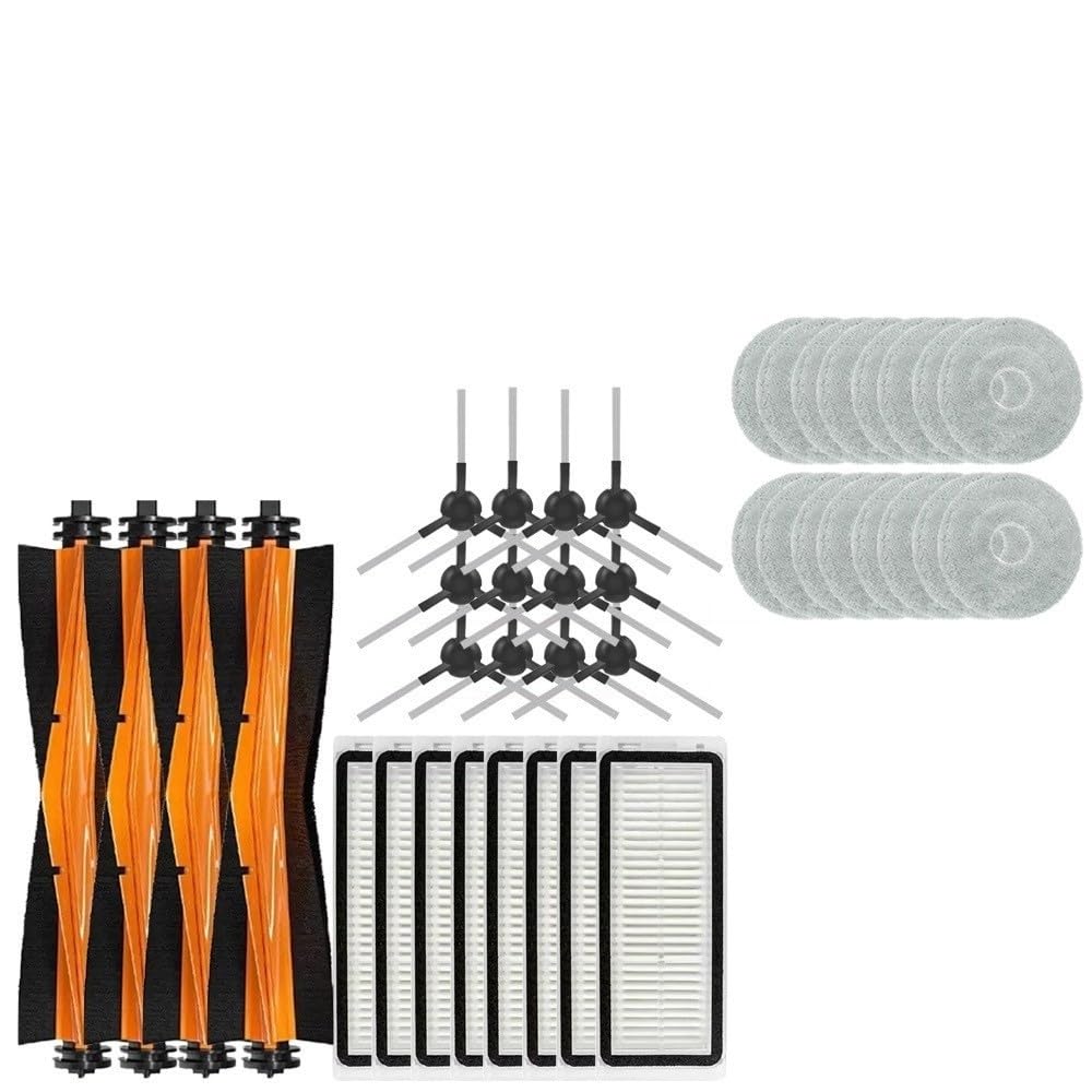 Compatibile Con Dreame, L10S/L20/L30 Ultra, Set Di Accessori for Aspirapolvere Robot: Scopa E Spazzola Laterale(Set h)