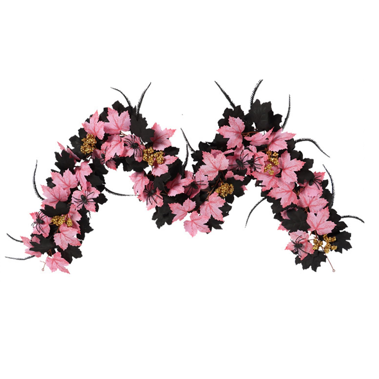Xjdzineq Efficient Fall Foliages Vine Halloween Decoration Set Weather Resistant Curly Garlands for Mantles Shelf Styling Halloween Maples Vine