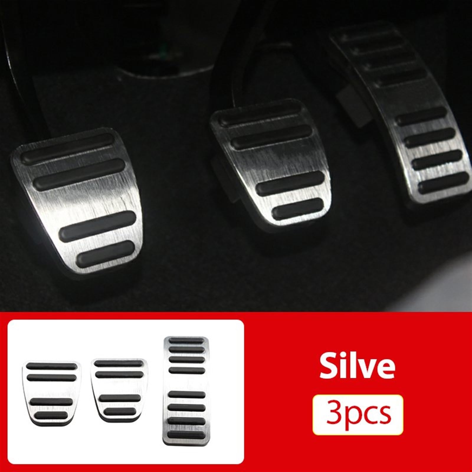 Pedali Acceleratore E Freno In Alluminio Per Chery Omoda 5 C5 FX 2022-2025 – Antiscivolo, 2 Pezzi, Silver, Installazione Facile
