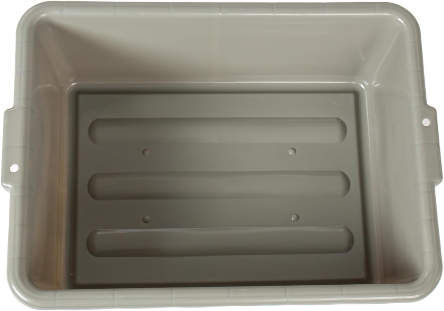 6-Pack 9-Gallon Commercial Meat Lug with Lids, Heavy-Duty Plastic Bus Tubs for Food Prep, Dishwashing, and Restaurant Storage, Gray