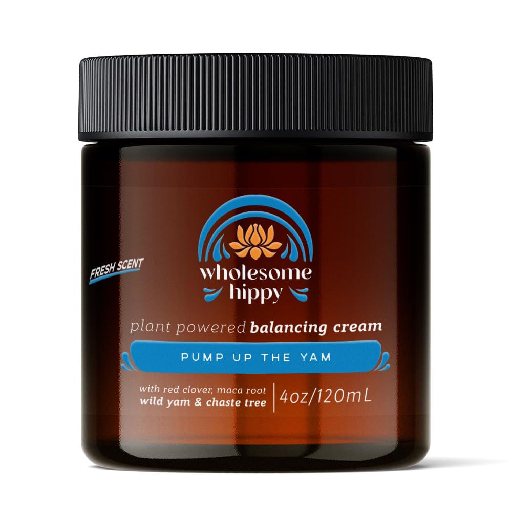 Wholesome Hippy Wild Yam Cream for Hormone Balance Support Body Cream with Maca, Chaste Tree, Milk Thistle & Shea – Moisturizing Botanical Balm for