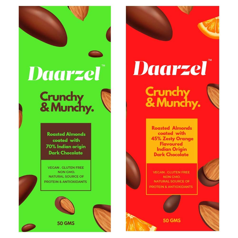 Daarzel Vegan Dark Almond Chocolate Coated Nuts, Gluten Free, Non GMO, Natural Source of Protein & Antioxidants, 45% & 70% Cacao, Pack of 2 (B08RHYZN85) Amazon Price History, Amazon Price Tracker