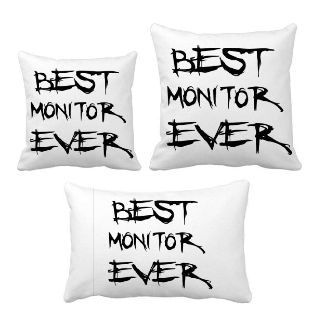 Housse de coussin saison de remise de diplômes Best Moniter Ever textile maison