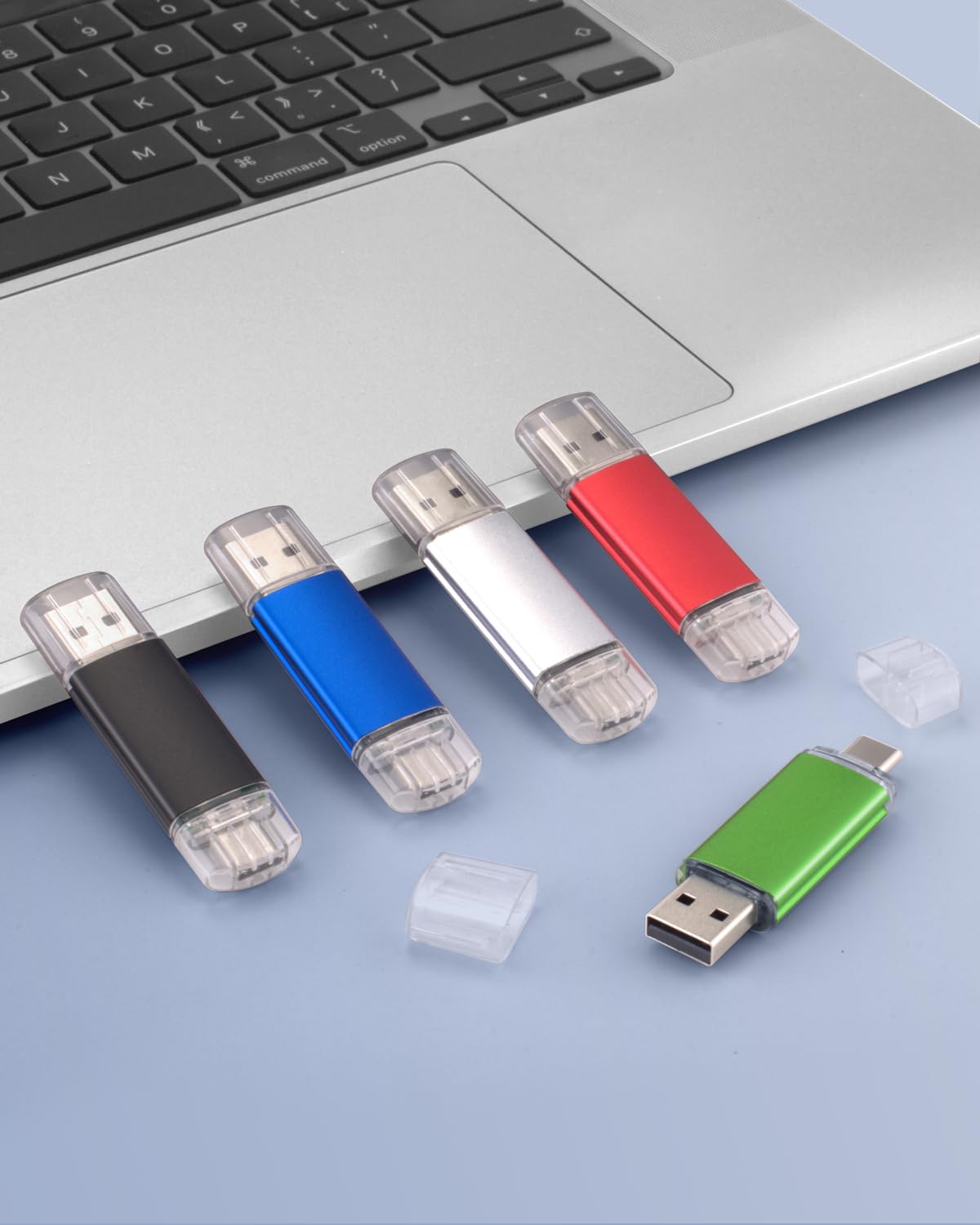 AreTop Chiavetta USB C da 16 GB, USB 2.0, doppia unità flash da 16 GB, 2 in 1, portatile, di tipo C, per smartphone Android, computer, MacBook, tablet, PC, confezione da 5