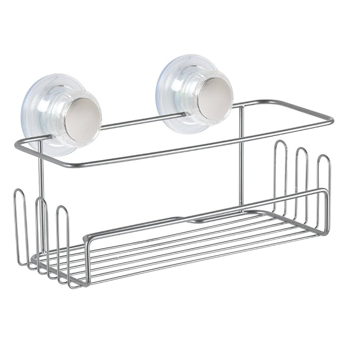 InterDesign Classico suction-mount shower caddy shelves