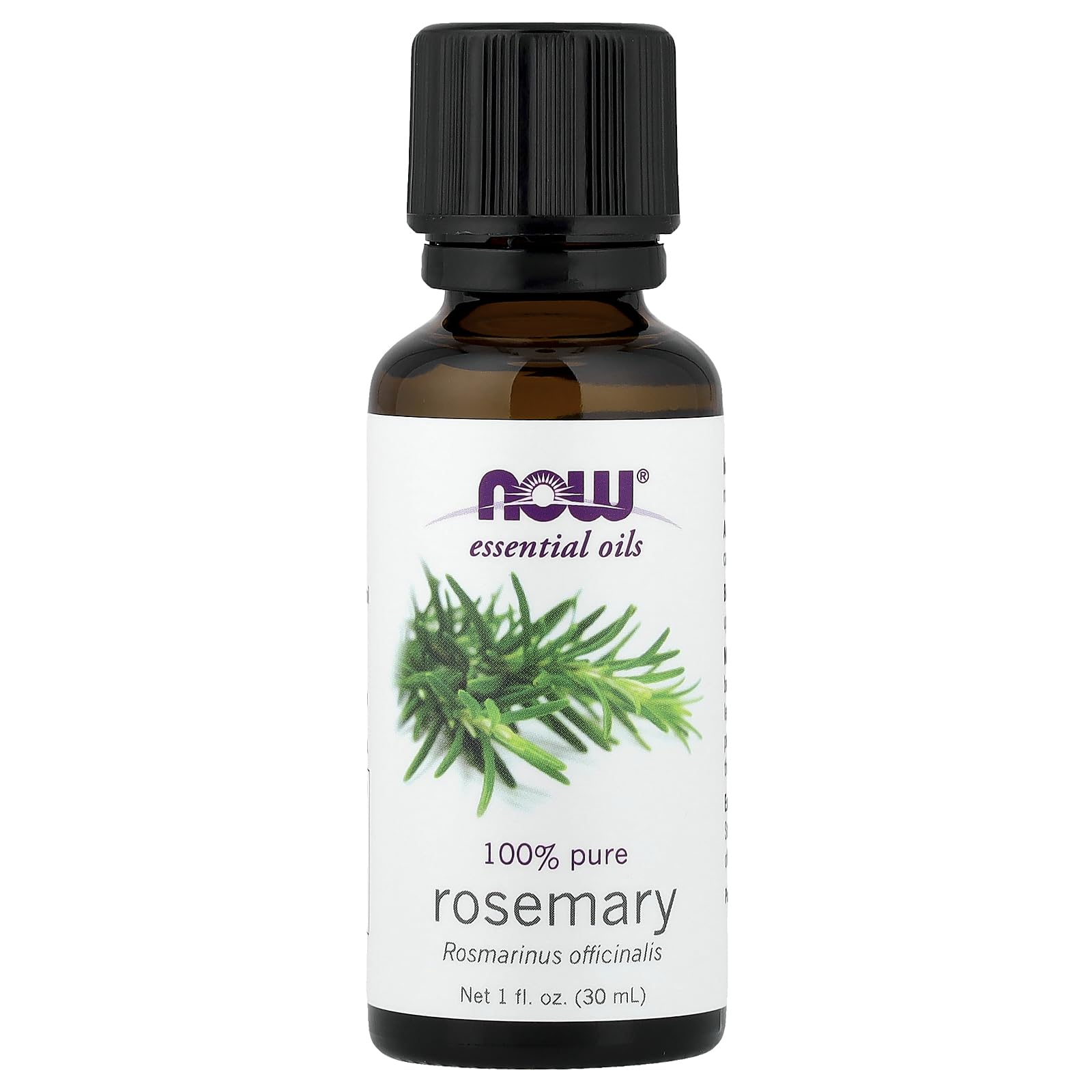 NOW Essential Oils, Rosemary Oil, Purifying Aromatherapy Scent, Steam Distilled, 100% Pure, Vegan, 1-Ounce