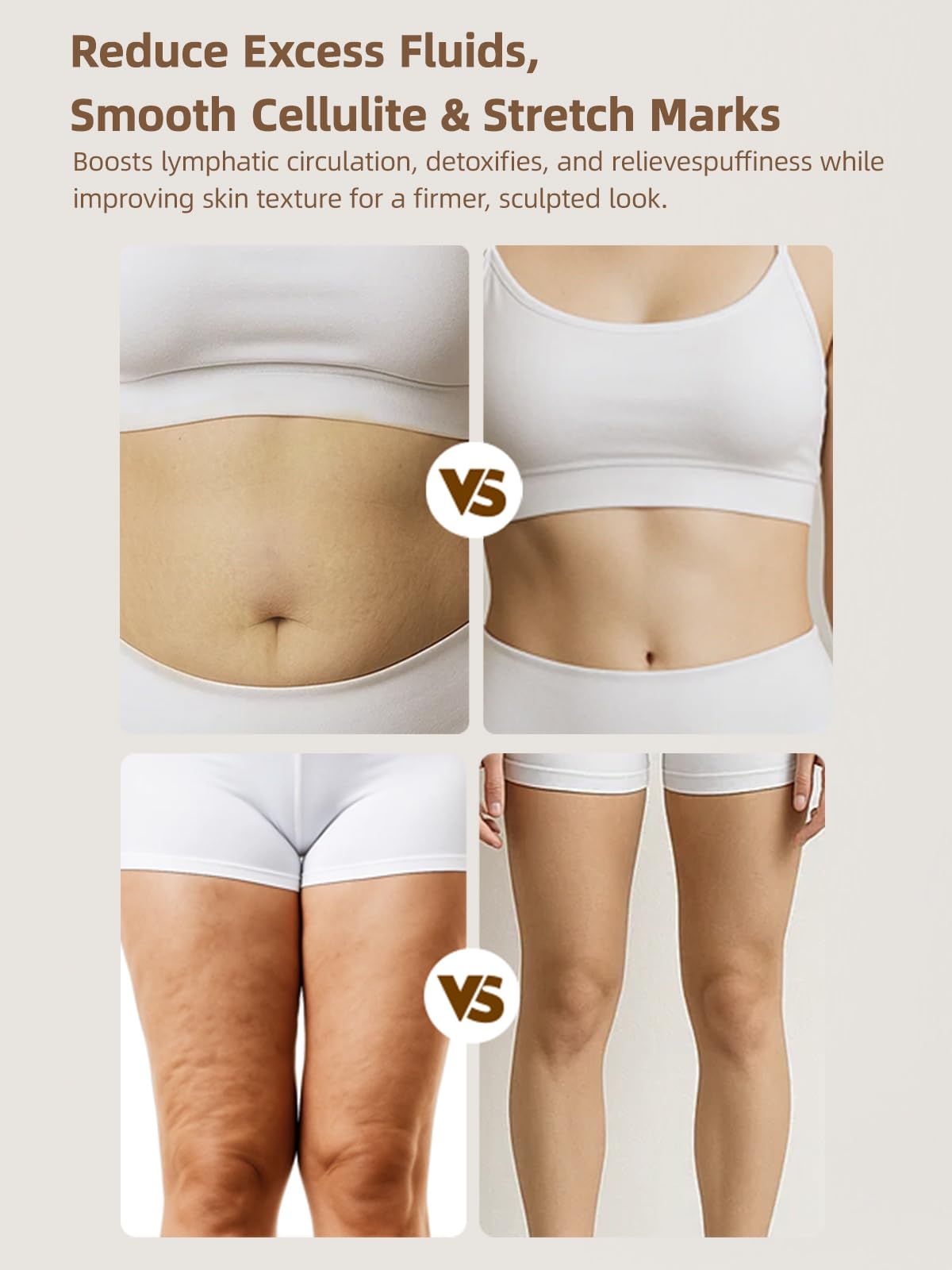 Masajeador de drenaje linfático y herramienta de masaje anticelulitis, reduce las estrías y la celulitis, para piernas, brazos y vientre, máquina de esculpir el cuerpo con microcorriente, luz 3