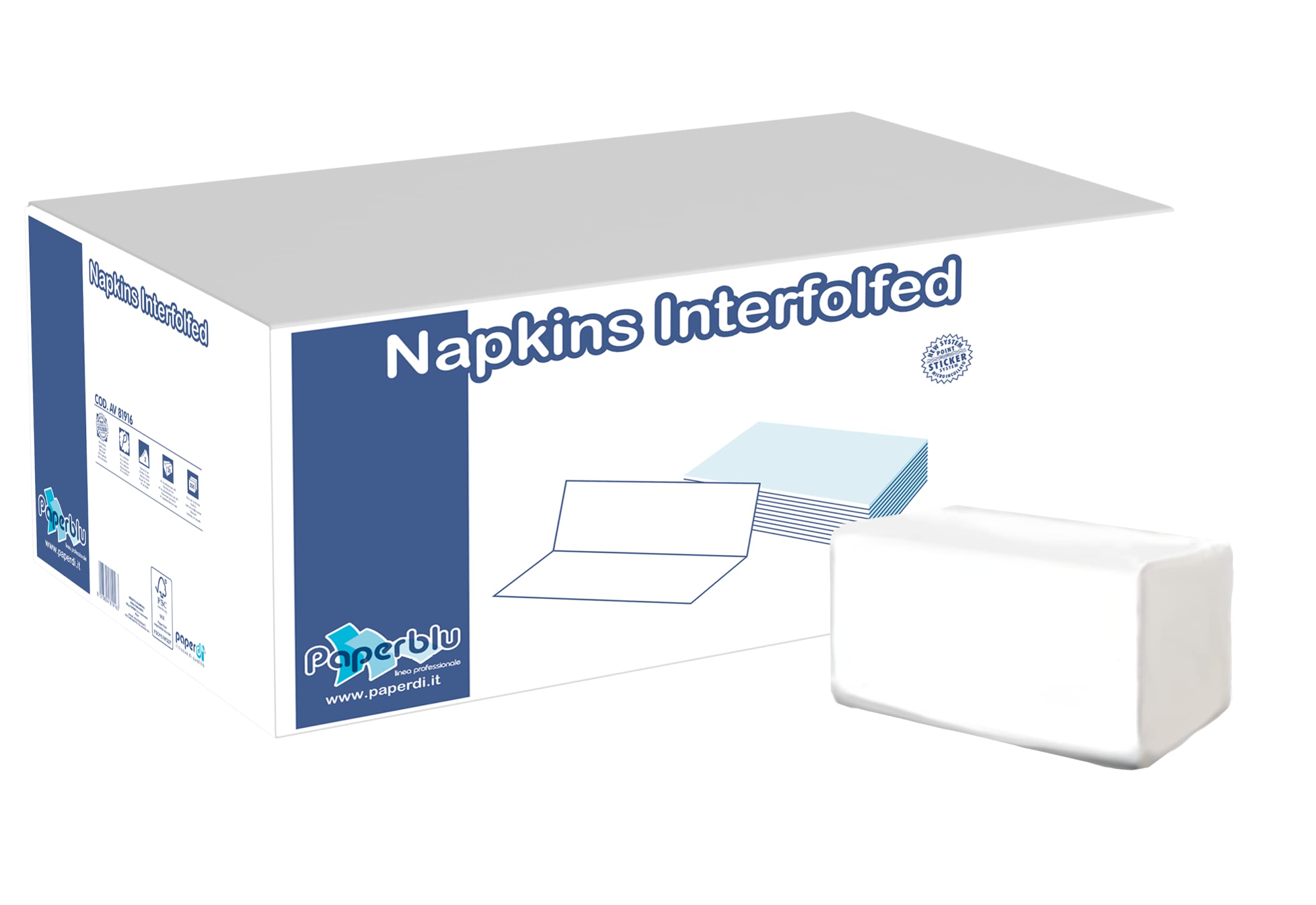 Tovagliolo intercalato a ”V ” – Paperblu – 6000 pezzi