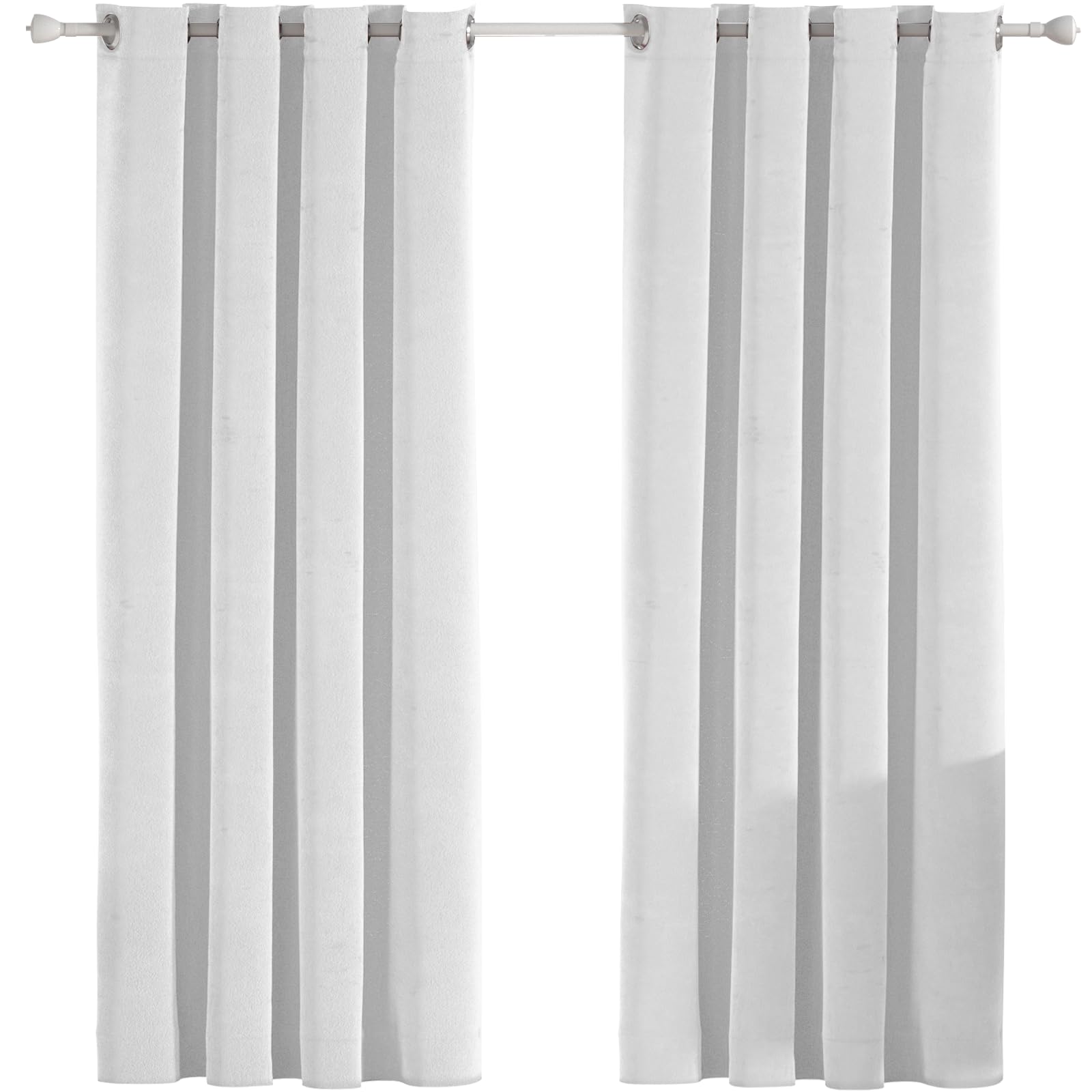Ystyle Cortina Terciopelo 2 Piezas, 140×240cm, Cortinas Opacas 100%, Cortinas Termicas Aislantes Frio Y Calor, Cortinas Dormitorio Salon Habitacion Modernas, Cortina Antiruido, Beige Blanca
