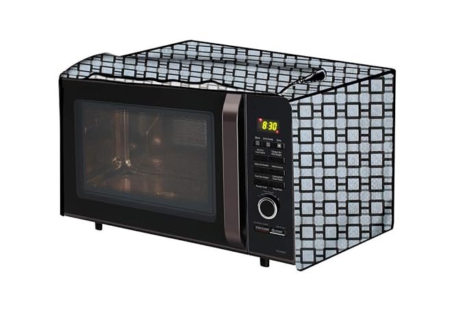 The Furnishing Tree Microwave Oven Cover for Borosil Prima 25 Liter 1500 Watt Convection Oven Toaster Griller (OTG) Lattice Pattern Grey