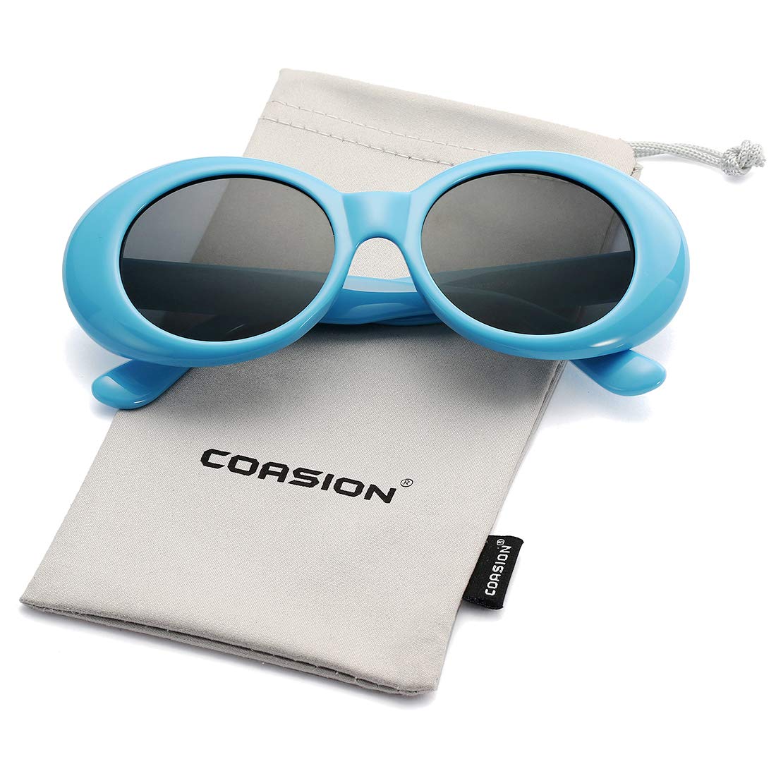 Buy Clout Goggles White Sunglasses Vintage Oval Frame Round Lens Kurt