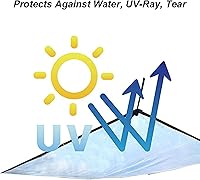 Vista 4 de Lona impermeable de 4 x 9.9 pies, lona transparente de polietileno, cubierta protectora multiusos a prueba de desgarros, resistente a