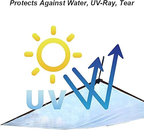Miniatura 4 de Lona impermeable de 4 x 9.9 pies, lona transparente de polietileno, cubierta protectora multiusos a prueba de desgarros, resistente a la
