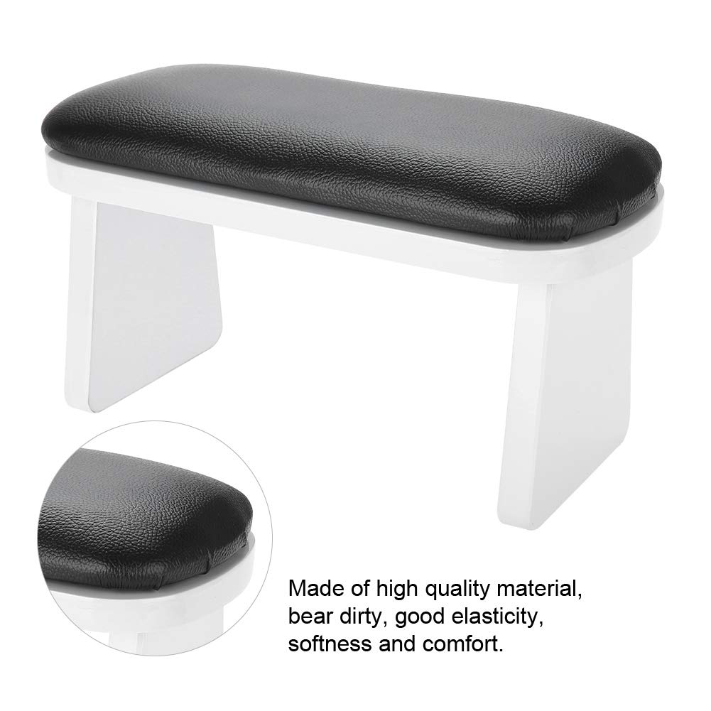 Podłokietnik do paznokci, poduszka do Manicure podłokietnik ramię uchwyt na nadgarstek mata, sztuczna skóra Manicure akcesoria do paznokci narzędzie do domu/nail Solon/362 (Color : Black)